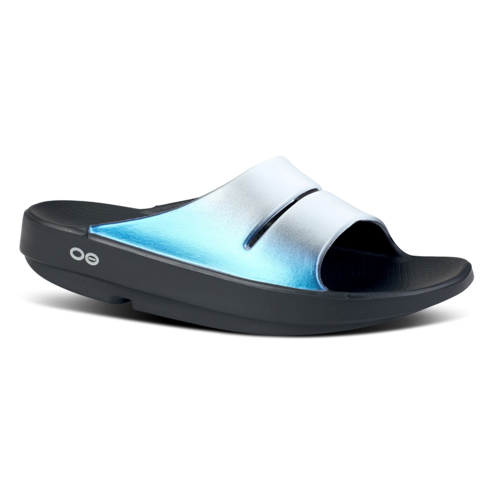 OOFOS Women&#39;s OOahh Luxe Slide - Frost