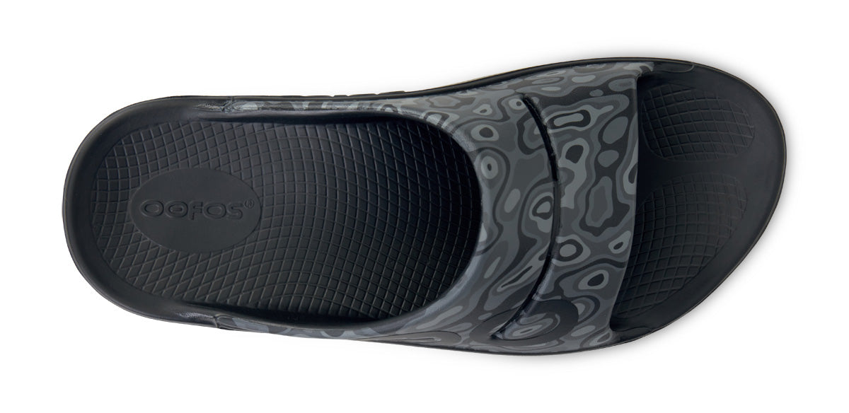 OOFOS Men&#39;s OOahh Sport Slide - Black Water Camo