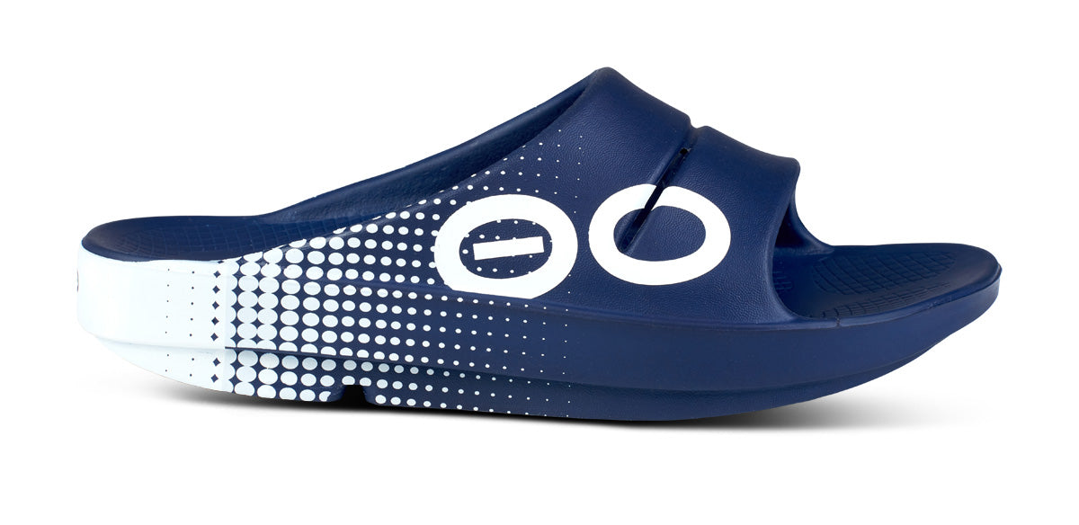 OOFOS Men&#39;s OOahh Sport Slide - Navy Matrix