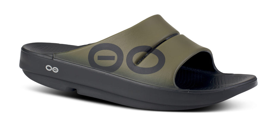 OOFOS Women&#39;s OOahh Sport Slide Sandal - Tactical Green