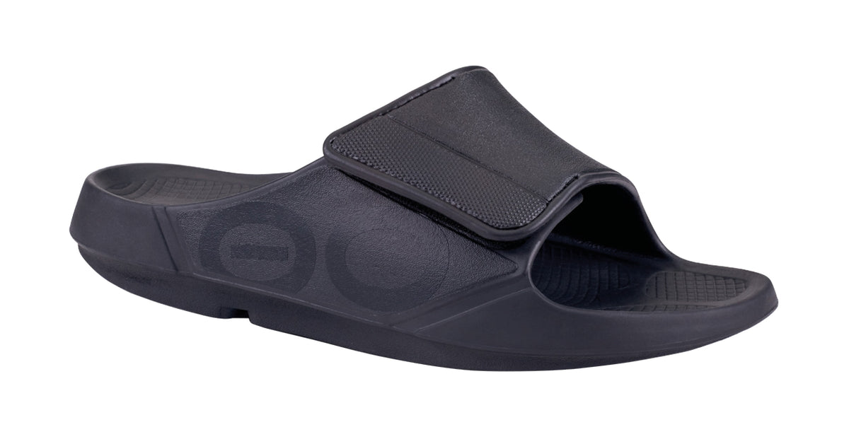 OOFOS Men&#39;s OOahh Sport Flex Slide - Black Matte