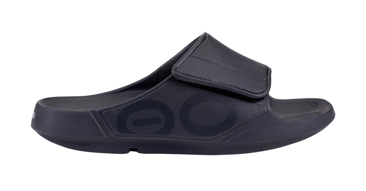 OOFOS Men&#39;s OOahh Sport Flex Slide - Black Matte