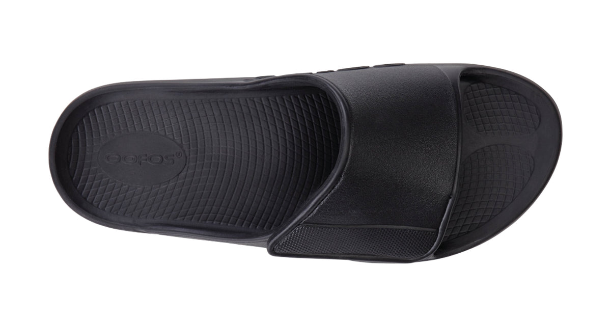 OOFOS Men&#39;s OOahh Sport Flex Slide - Black Matte