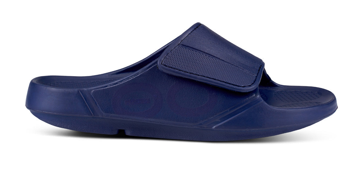 OOFOS Men&#39;s OOahh Sport Flex Slide - Navy