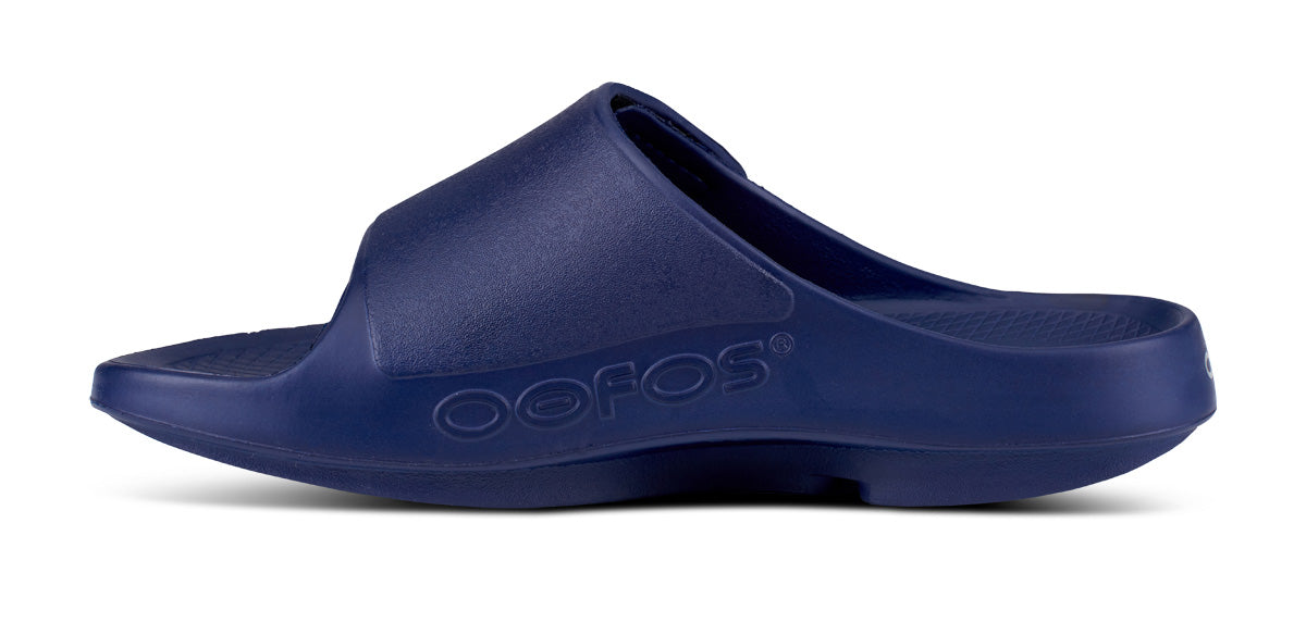 OOFOS Men&#39;s OOahh Sport Flex Slide - Navy