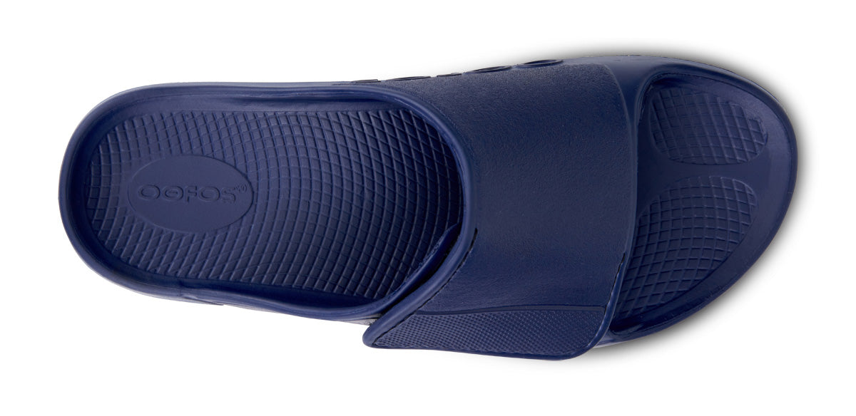 OOFOS Men&#39;s OOahh Sport Flex Slide - Navy