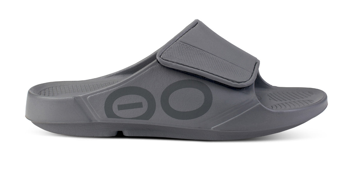 OOFOS Men&#39;s OOahh Sport Flex Slide - Slate