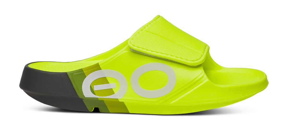 OOFOS Women&#39;s OOahh Sport Flex LTD Edition Slide - Electro Rally