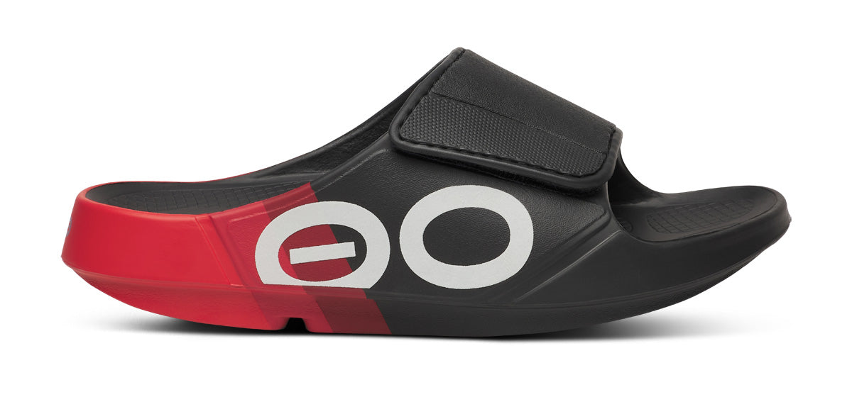 OOFOS Men&#39;s OOahh Sport Flex LTD Edition Slide - Fire Rally