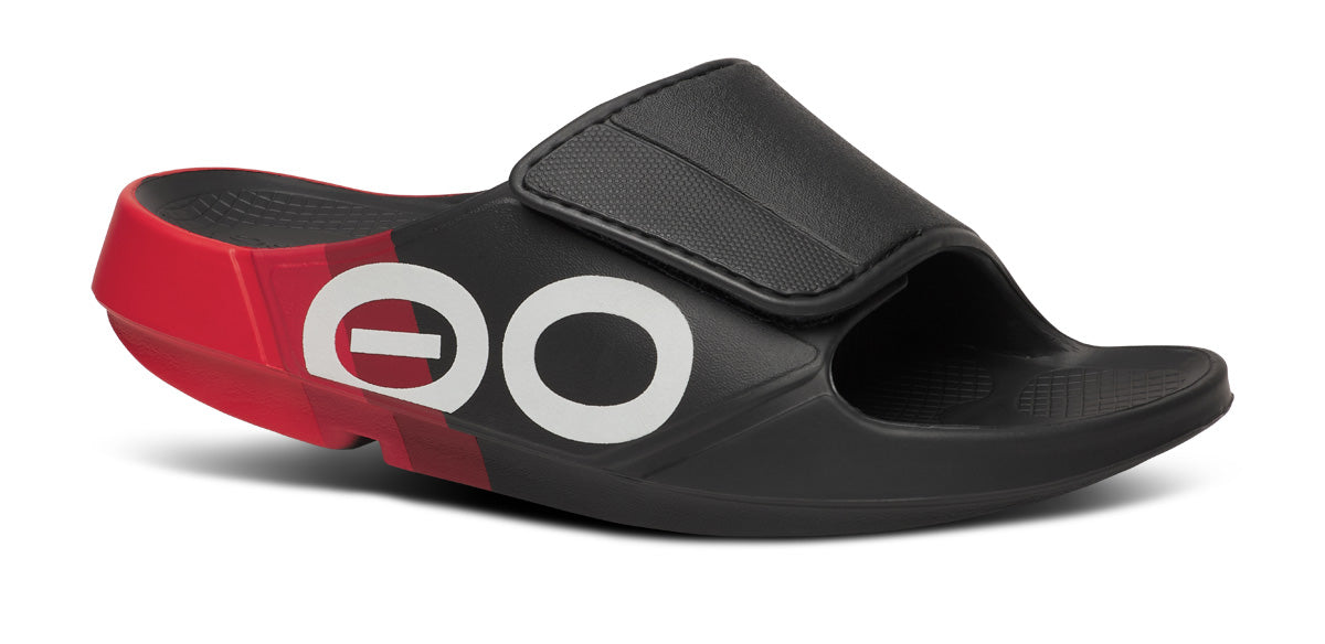 OOFOS Men&#39;s OOahh Sport Flex LTD Edition Slide - Fire Rally