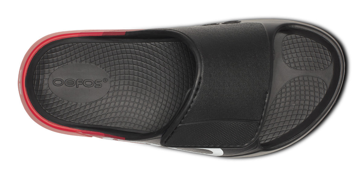 OOFOS Men&#39;s OOahh Sport Flex LTD Edition Slide - Fire Rally