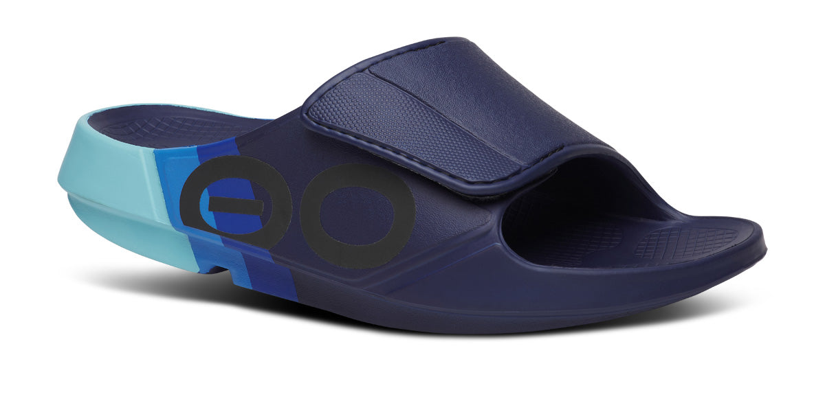 OOFOS Men&#39;s OOahh Sport Flex LTD Edition Slide - Sky Rally