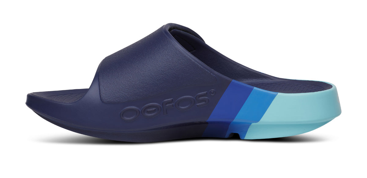 OOFOS Men&#39;s OOahh Sport Flex LTD Edition Slide - Sky Rally