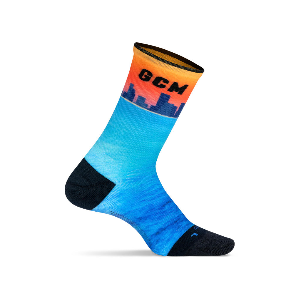 Feetures Elite Light Cushion Mini Crew - The Official 2024 Gold Coast Marathon Sock