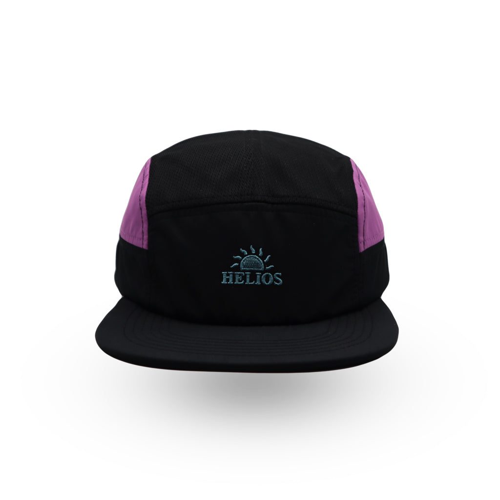 Helios Headwear Ultralight 7 Panel Soft Brim Cap - Charcoal Magenta