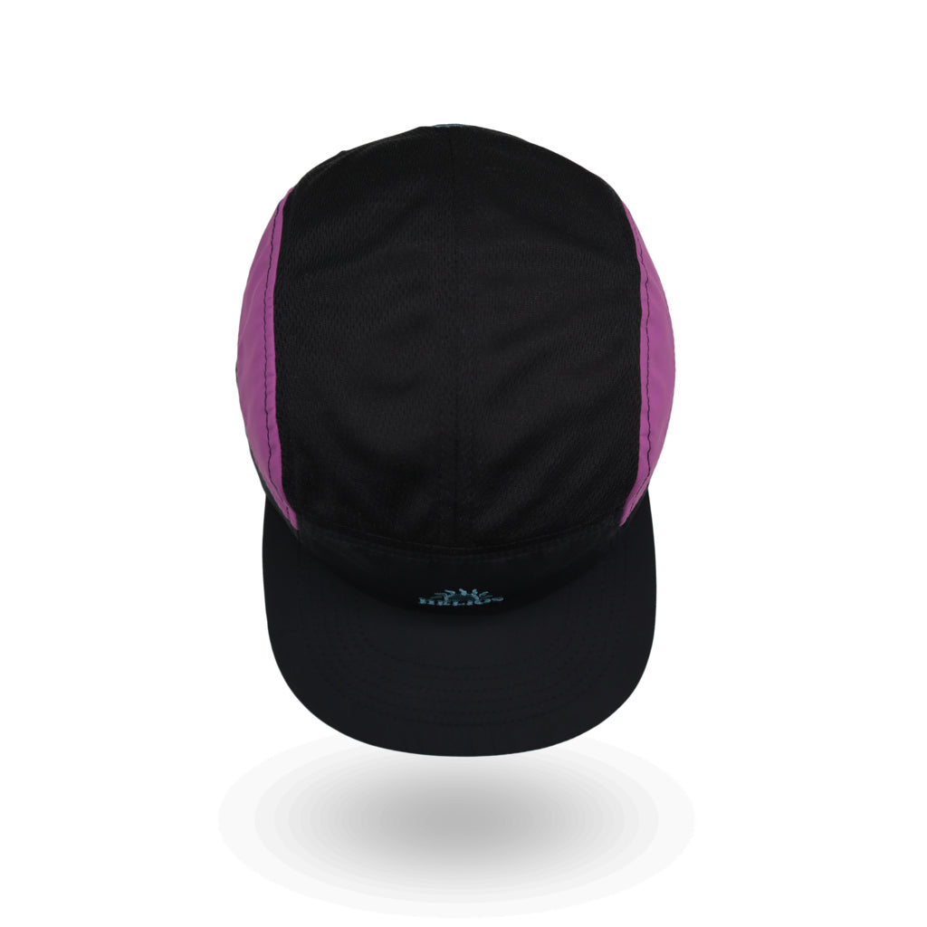 Helios Headwear Ultralight 7 Panel Soft Brim Cap - Charcoal Magenta