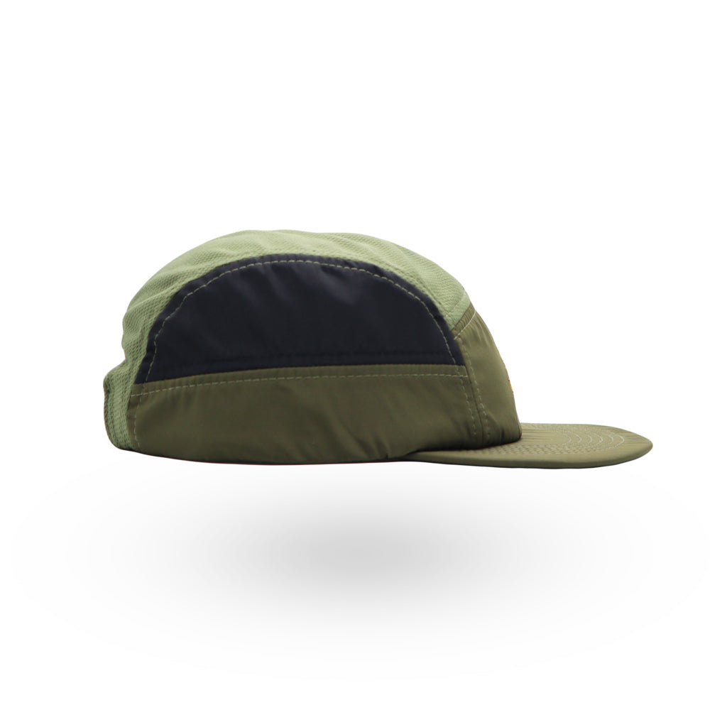 Helios Headwear Ultralight 7 Panel Soft Brim Cap - Olive Charcoal