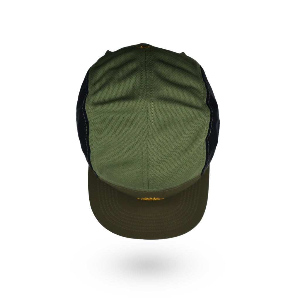 Helios Headwear Ultralight 7 Panel Soft Brim Cap - Olive Charcoal