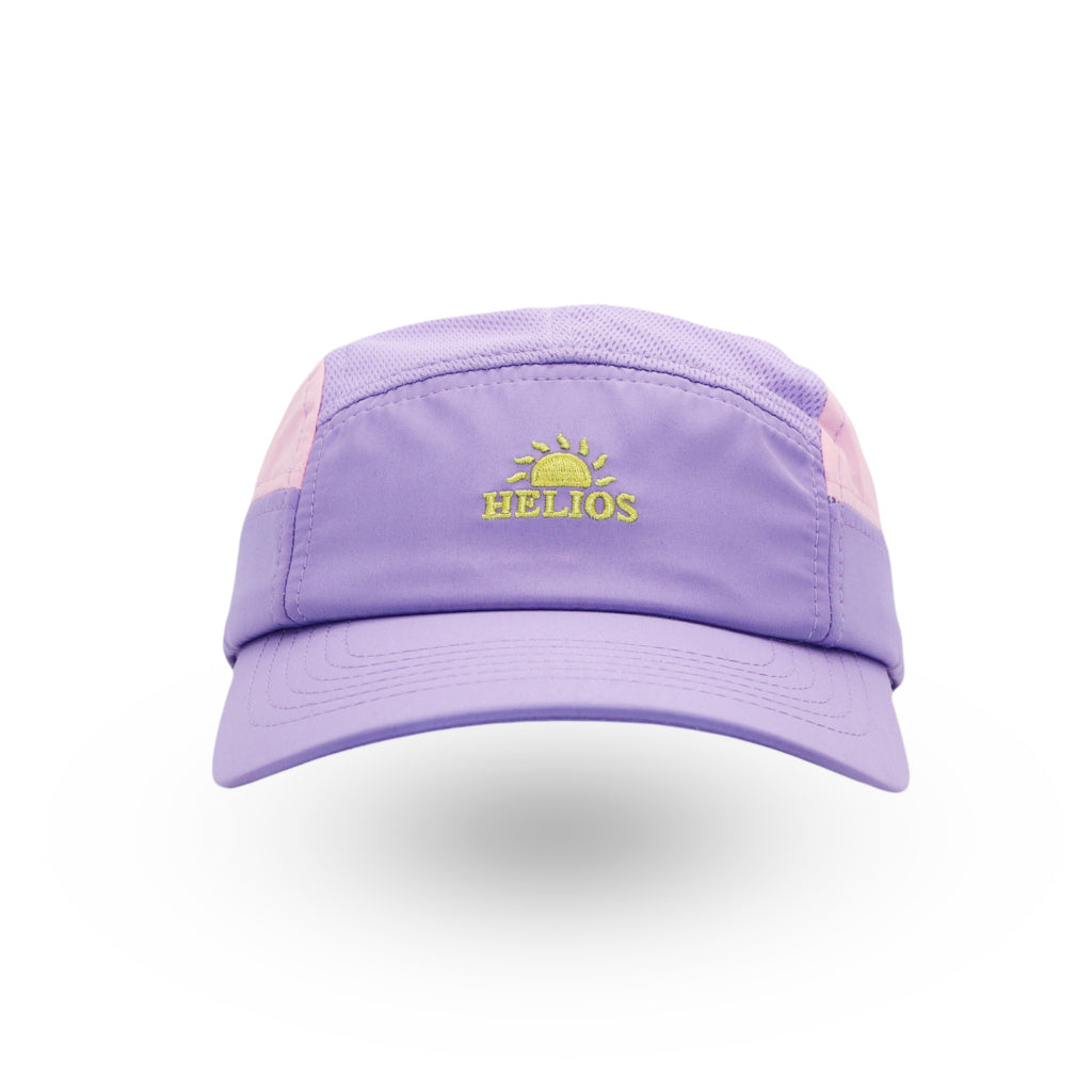 Helios Ultralight 7 Panel Firm Brim Running Cap - Lavender Pink