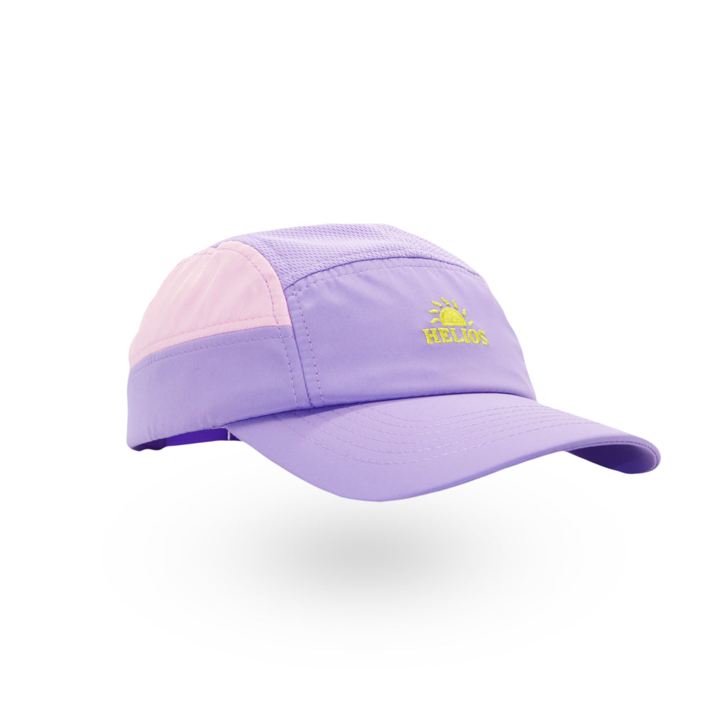 Helios Ultralight 7 Panel Firm Brim Running Cap - Lavender Pink